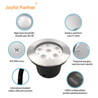 24V DC LED Deck Post Light กันน้ํา 6W LED Outdoor Inground Light แสงในพื้น