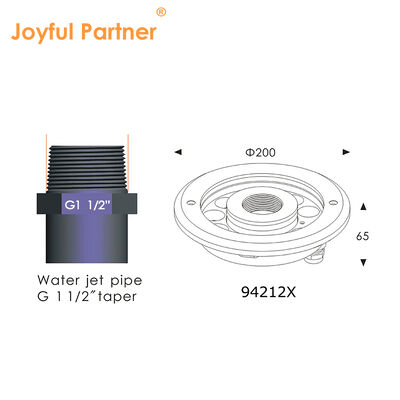 ไฟน้ำพุ LED DMX 512 แบบฝัง IP68 12W 24W RGB สแตนเลสสตีล เจ็ทน้ำ