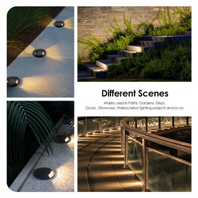 แหลมใต้ดินด้านข้าง 12V-24V DC IP67 อลูมิเนียมเรือน DIA60MM หนึ่งสองด้าน