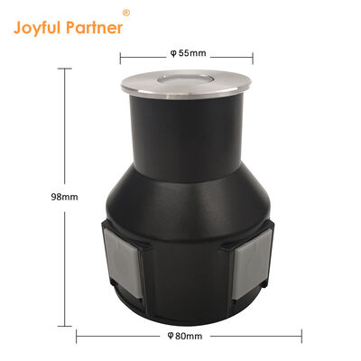 ไฟส่องขึ้น LED 1W 2W สแตนเลส 316 ฝาครอบด้านหน้า 100-240VAC DIA 55MM พร้อมกล่องหลังพลาสติก