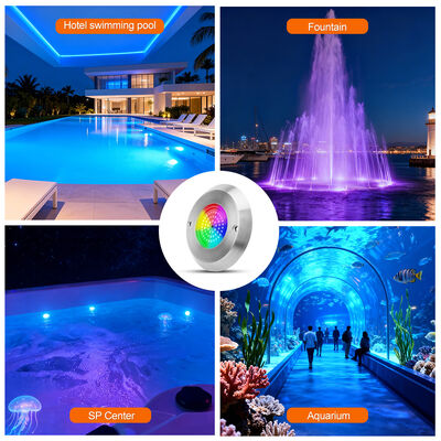 6W Ultra Slim Underwater PAR56 Pool Lamp SMD LED 2835 กันน้ํา 110x34MM DC12V/AC12V