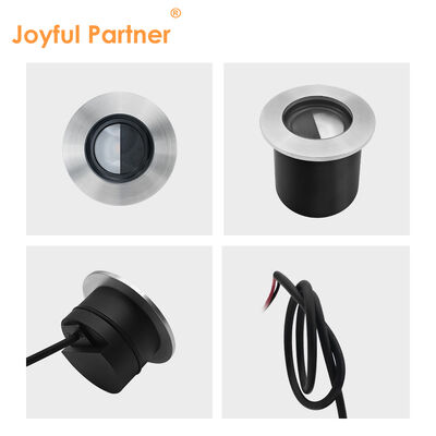 ไฟฝังดินภายนอกอาคาร LED ฝาครอบสแตนเลส 316 กันน้ำ IP67 กำลังไฟ 4W Cree LED เส้นผ่านศูนย์กลาง 80 มม.