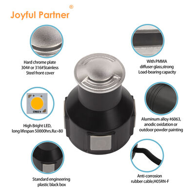 LED แสงในพื้นดิน แรงภาระ ส่ง LED Drive มากกว่า 316 สแตนเลสวงแหวนด้านหน้า SMD LED ด้วย ABS การติดตั้ง