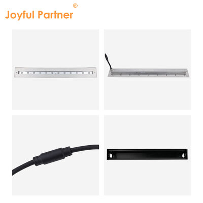 ไฟเส้นใต้น้ำ DC12V สแตนเลส 316 DMX 512 RGB 12W 24W ความยาว 628 มม. สำหรับน้ำตก