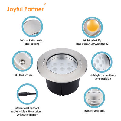 ไฟ LED ฝังใต้น้ำสำหรับสระว่ายน้ำ DC24V โรงงาน OEM ODM สแตนเลส 316 เส้นผ่านศูนย์กลาง 170 มม.
