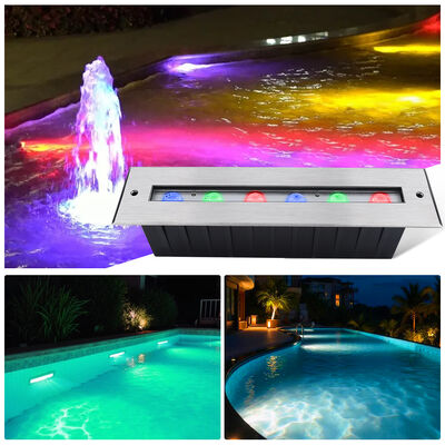 LED Underwater Linear Light IP68 Waterproof DC24V 6W 12W Recessed Mounted 316 Stainless Steel Material For Aquarium Decoration