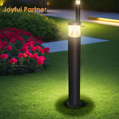 LED Bollard Light AC220V DC24V Cylindrical Shape Bridgelux LED 3000K DIA108MM Premium Aluminum For Lawn Pathway