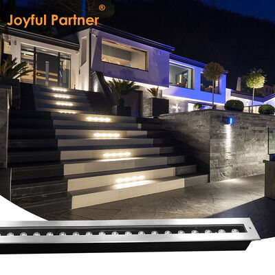 ไฟ LED ฝังดินแบบเส้นตรง 12W 24W 48W DC24V 1000MM 1เมตร สแตนเลส 316 IP67 แบบฝัง