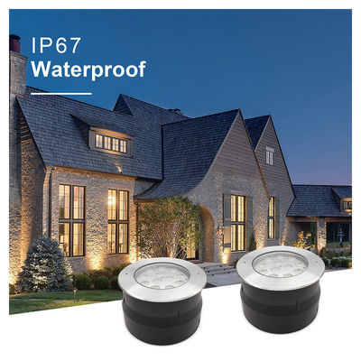 IP67 LED Underground Light 12W 24W 36W DIA185MM RGB3in1 3000K สีขาวอบอุ่น สําหรับสวนปาร์คพลาซ่า
