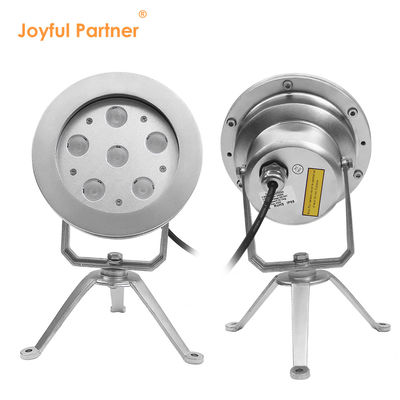 โคมไฟน้ำพุ LED 6*2W RGB DMX สแตนเลสสตีล 316 ตัวเครื่อง DC12V/24V IP68 สำหรับสระว่ายน้ำ