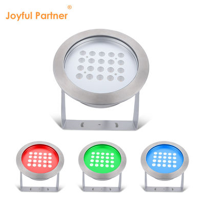 สแตนเลส IP68 LED ไฟใต้น้ํา 40W สีขาวอบอุ่นสีเดียว ไฟสระสําหรับปาร์ตี้ สระว่ายน้ํา สวนบ้าน