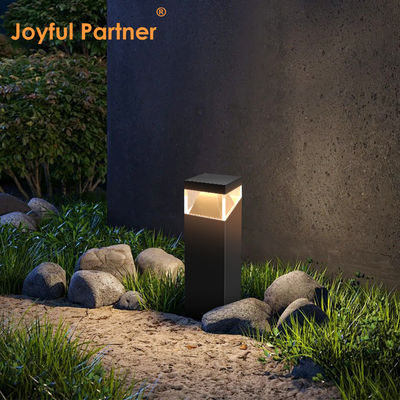 ไฟสนามหญ้า LED สวน ไฟเสา สแตนเลส AC 220V ป้องกันรังสี UV ทรงสี่เหลี่ยม IP65 สำหรับลาน