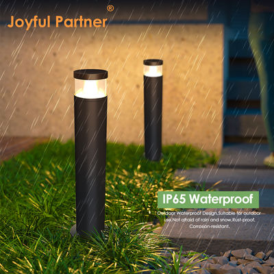 IP65 กันน้ํา LED โบลาร์ด ผืนหญ้า อลูมิเนียมตกแต่งภายนอก สวนทางวิลล่า การสว่างสวน