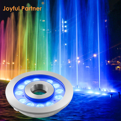 ไฟน้ำพุ LED เปลี่ยนสี IP68 กันน้ำใต้น้ำ 24w สปอตไลท์ภูมิทัศน์ พร้อมสายเคเบิล 2 เมตร