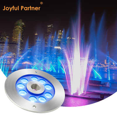 ไฟน้ำพุ LED สแตนเลสสตีล 316 RGB สีเดียว 170*61MM DC12V / 24V กันน้ำ IP68
