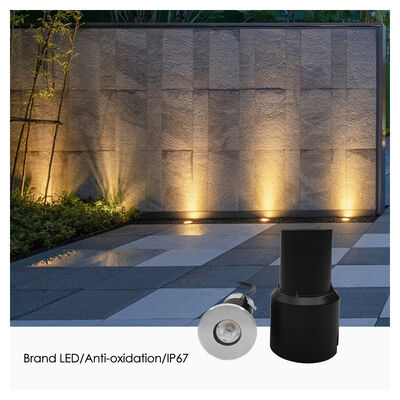 LED Underground Light IP67 3W อายุยาว สแตนเลส สแตนเลส กระจกเย็นไม่มีเลนส์ DC12V 24V