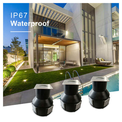 มุมแสง LED ภายในดิน 8 องศา DC24V 3W 3000K 50 * 50MM ด้วยร่างอัลลูมิเนียม IP67