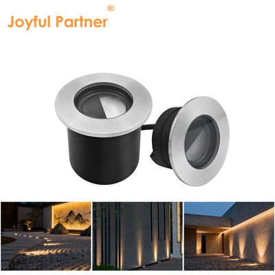 ไฟฝังดินภายนอกอาคาร LED ฝาครอบสแตนเลส 316 กันน้ำ IP67 กำลังไฟ 4W Cree LED เส้นผ่านศูนย์กลาง 80 มม.