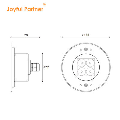 สระว่ายน้ํา ไฟใต้น้ํา ดีไซน์ใหม่ สแตนเลส 316L กลางแจ้ง 4W ไฟ LED