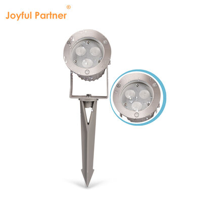 ไฟสปอตไลท์ LED กันน้ำสำหรับสวนพร้อมฐานปักพลาสติก หลอดไฟ LED GU10 MR16 สำหรับสวนและลาน